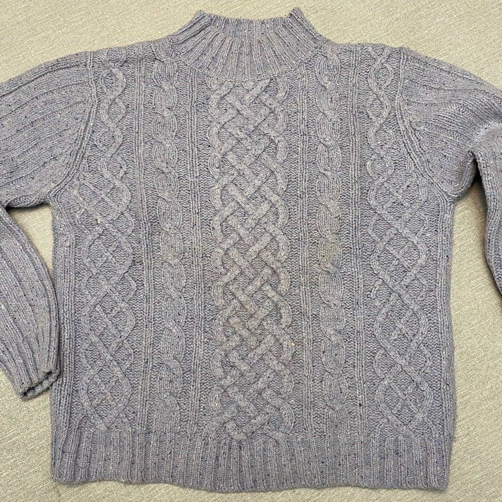 Blue Cable Knit Sweater